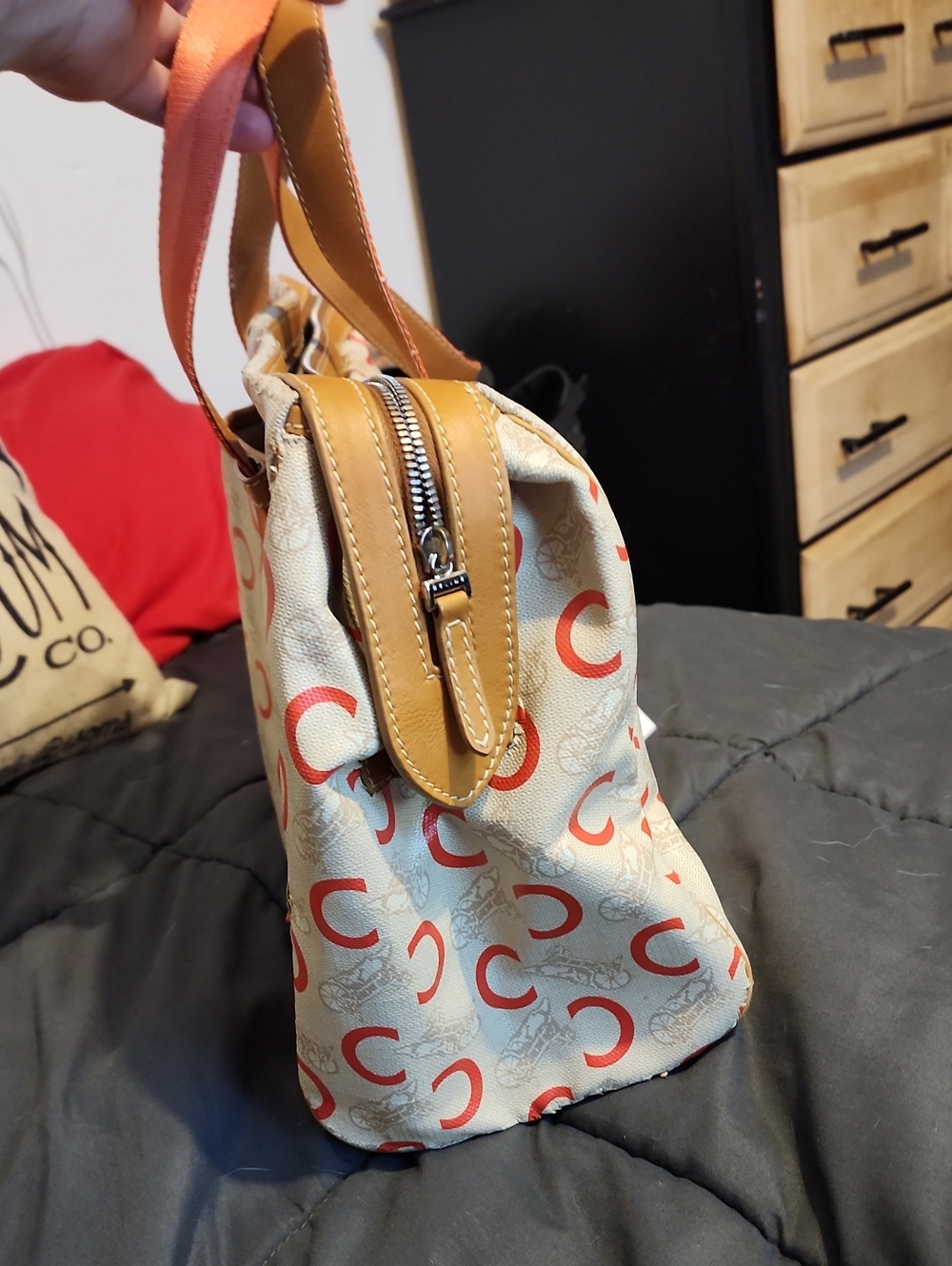 Authentic CELINE Paris Cream Canvas Travel Duffel Bag - New With Tags! - Picture 5 of 12
